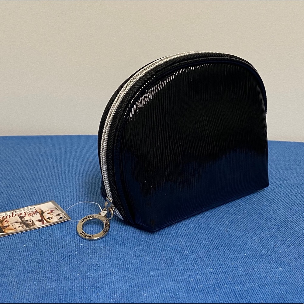 Ribbed Black Accessory Pouch